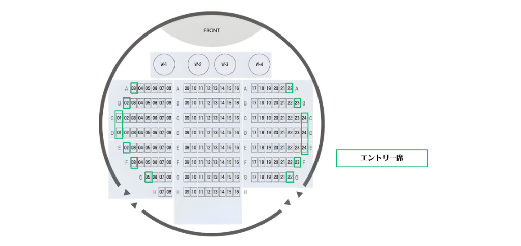 エントリー席 座席配置図